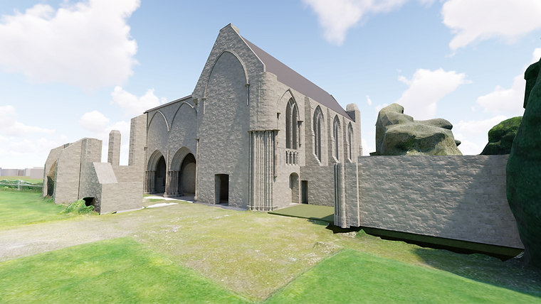 Abbaye de Longues-sur-Mer, Longues-sur-Mer